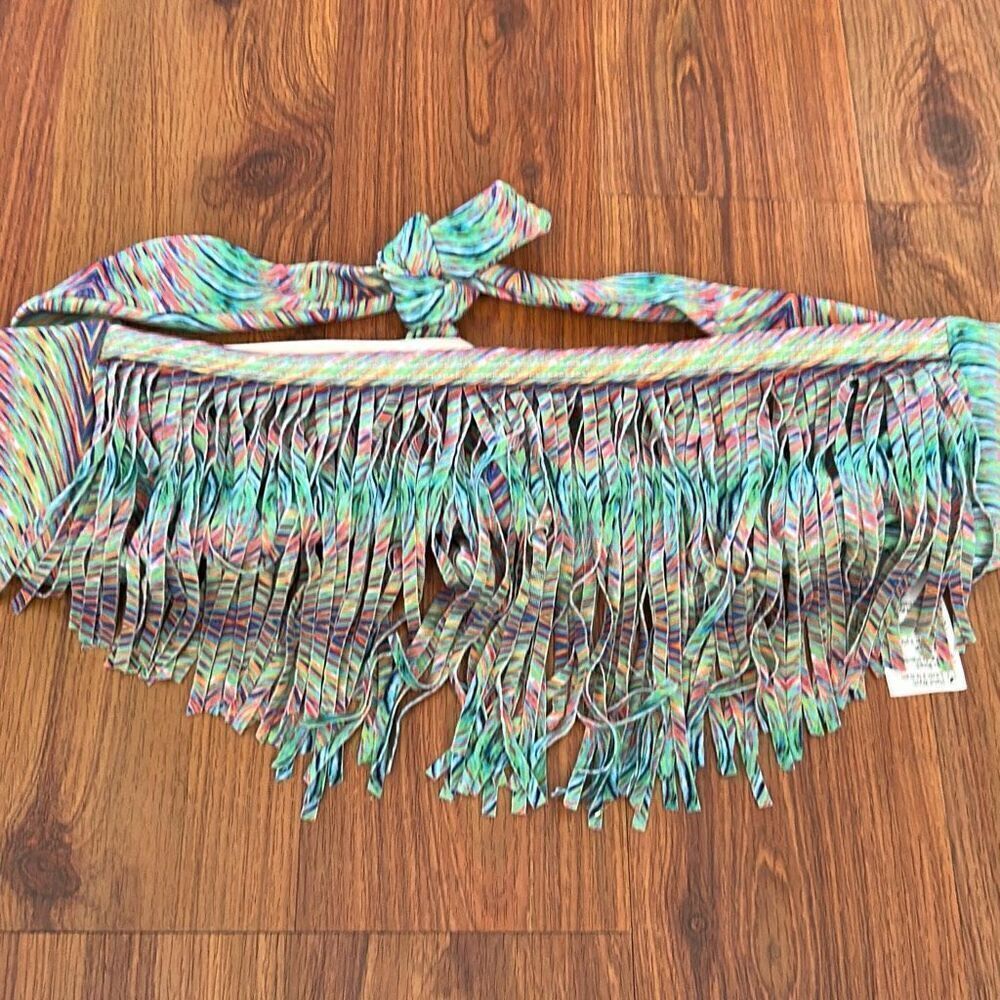 L*Space multicolor space died tie-dye look swimwear top bikini xs